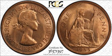 1953 1D S-4154 MS65RD