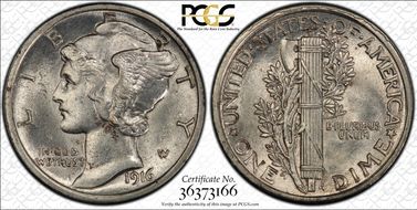 1916 10C Mercury MS62FB