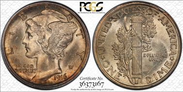 1916 10C Mercury MS63FB