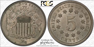 1868 5C Rev of 1868 FS-904 MS63