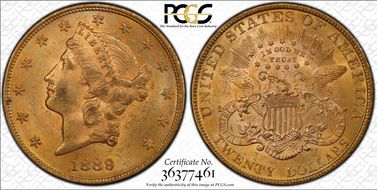 1889 $20 MS62