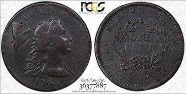 1794 1C Head of 1793 S-19b, Double Chin N1BN