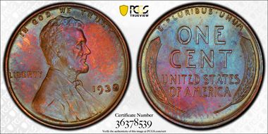1938 1C MS65BN