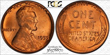 1955 1C MS65RD