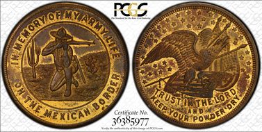 1917 SC$1 T-I WWI Good Luck Medal MS62