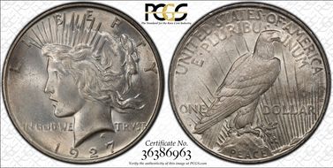 1927-D $1 MS64
