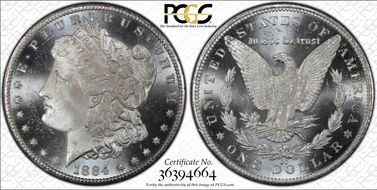 1884-CC $1 MS66PL