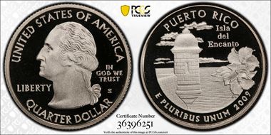 2009-S 25C Puerto Rico PR70DCAM