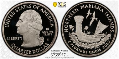 2009-S 25C Northern Mariana Islands PR70DCAM