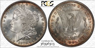 1878 7/8TF $1 Strong MS65