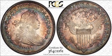 1807 50C Draped Bust AU50