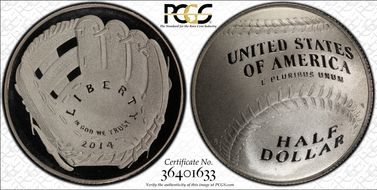 2014-S 50C Baseball Hall of Fame PR69DCAM