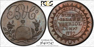 1797 Tk 1/2D DH-2 Fifeshire Burnt Island MS64BN