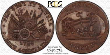 1798 Tk 1/2D DH-84 Somersetshire, Bath MS64BN