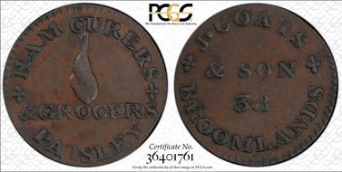 (c.1790) Tk 1/4D DH-4 Renfrewshire, Paisley AU58BN