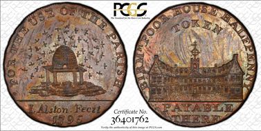 1796 Tk 1/2D DH-63 Warwickshire, Alston's MS63BN