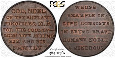 (c.1790) Tk 1/2D DH-1 Rutland, County MS64BN