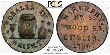 1796 Tk 1/4D DH-398 Dublin Murphy's MS64BN