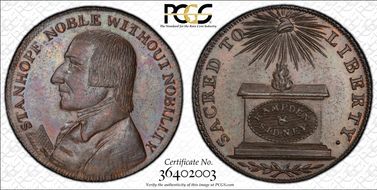 (c.1790) Tk 1/2D DH-1040 Middlesex, Stanhope MS64+ BN
