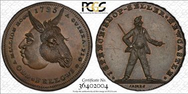 1795 Tk 1/2D DH-12 Northumberland Newcastle MS63BN