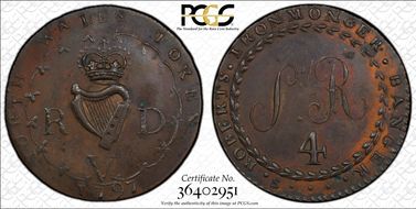 1797 Tk 1/2D DH-1 Carnarvonshire, Bangor MS63BN