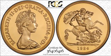 1984 £5 S-SE1 St. George PR69DCAM