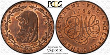 1788 Tk 1/2D DH-292 Anglesey 27 Acorns MS64RB