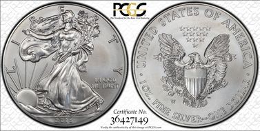 2013-W $1 Burnished Silver Eagle SP69
