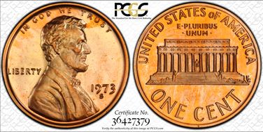 1973-S 1C PR66RB