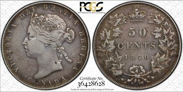 1870 50C No LCW VF30