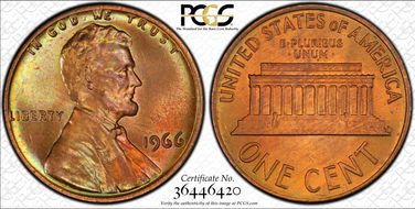 1966 1C MS64RB