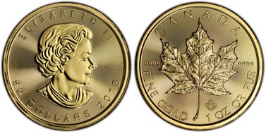 2018 $50 Maple Leaf 1oz Au MS69