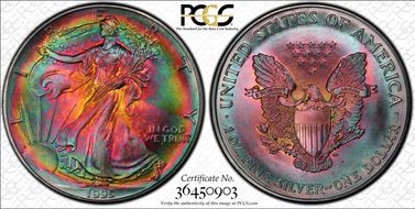 1995 $1 Silver Eagle MS67