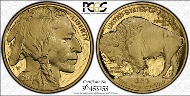 2017-W $50 American Buffalo  .9999 Fine Gold PR69DCAM