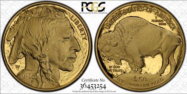 2016-W $50 Am. Buffalo 10th Anniv. .9999 Fine Gold PR70DCAM