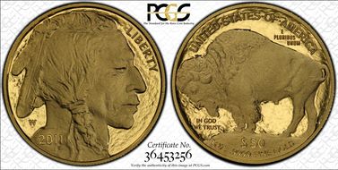 2011-W $50 American Buffalo .9999 Fine Gold PR69DCAM