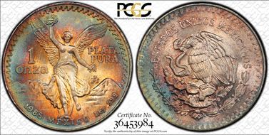 1985-Mo Onza Libertad Ag MS68