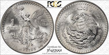 1985-Mo Onza Libertad Ag MS68
