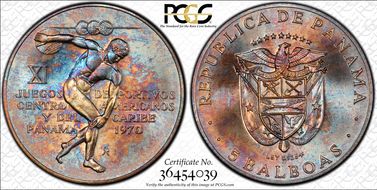 1970-FM 5 B C.American & Carib Games MS68