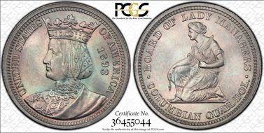 1893 25C Isabella MS67