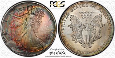 1991 $1 Silver Eagle MS68