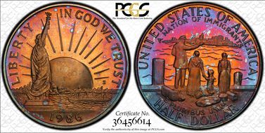 1986-S 50C Statue Of Liberty PR67