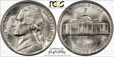 1943-P 5C DDO FS-106 MS65