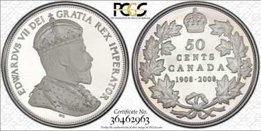 2008 50C RCM Centennial Edward VII PR68DCAM
