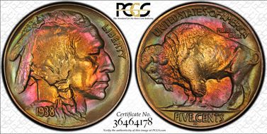 1938-D 5C Buffalo MS68