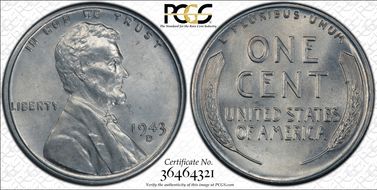 1943-D 1C MS65