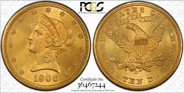 1906-D $10 MS63