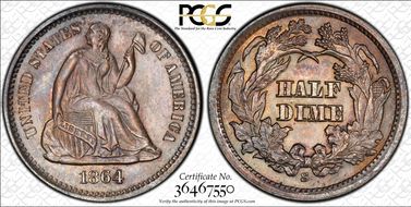 1864-S H10C MS65