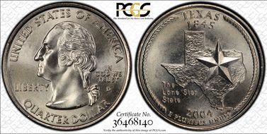 2004-D 25C Texas MS68