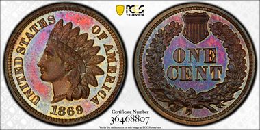 1869 1C PR66BN
